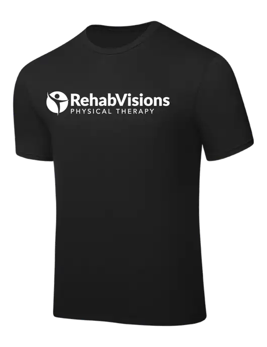 Black PosiCharge Competitor Tee w/RV Physical Therapy Logo
