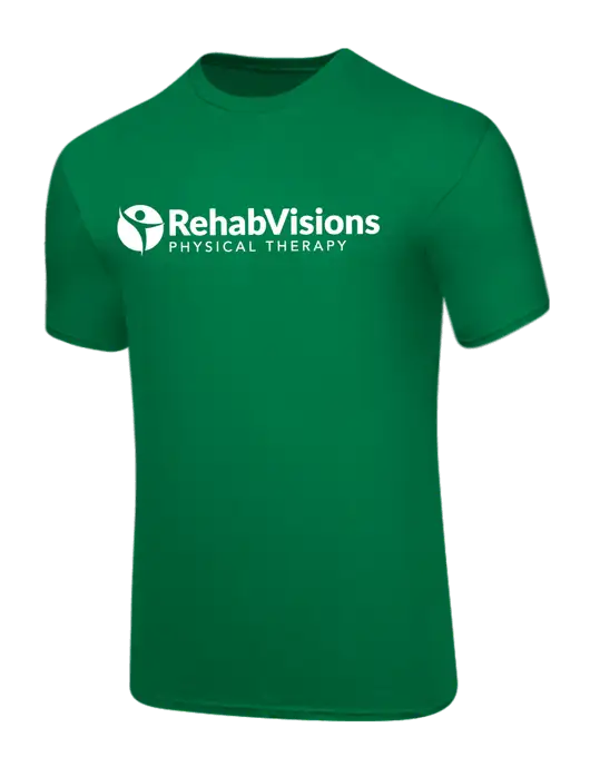 Core Blend Kelly Green T-Shirt w/RV Physical Therapy Logo