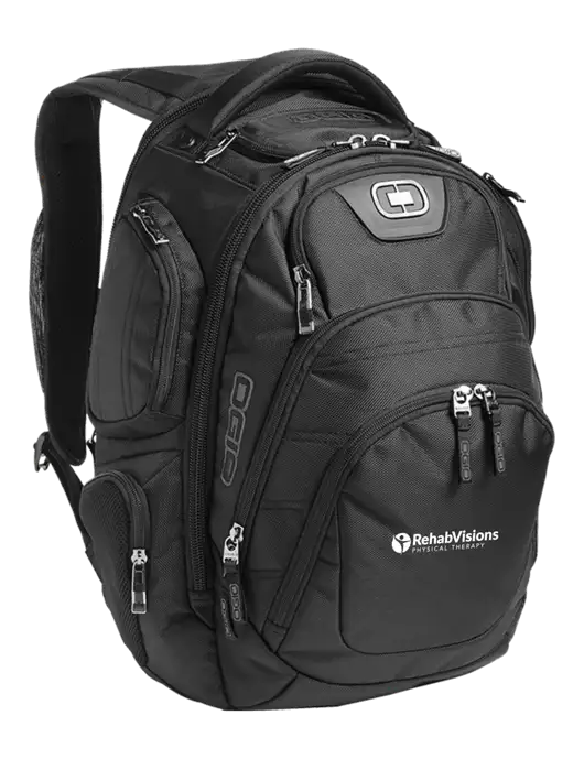 OGIO Black Stratagem Laptop Backpack w/RV Physical Therapy Logo