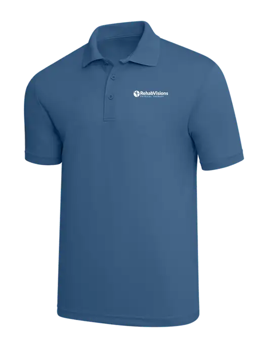 Slate Blue PosiCharge RacerMesh Polo w/RV Physical Therapy Logo
