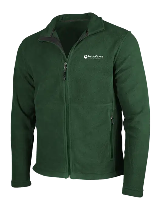Dark Green Fleece Jacket w/RV Physical Therapy Logo