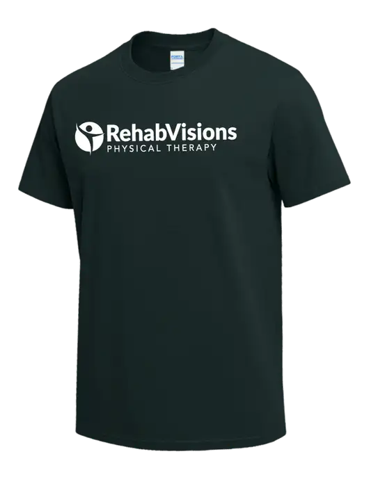 Dark Green Heavyweight 6.1 oz T-Shirt w/RV Physical Therapy Logo