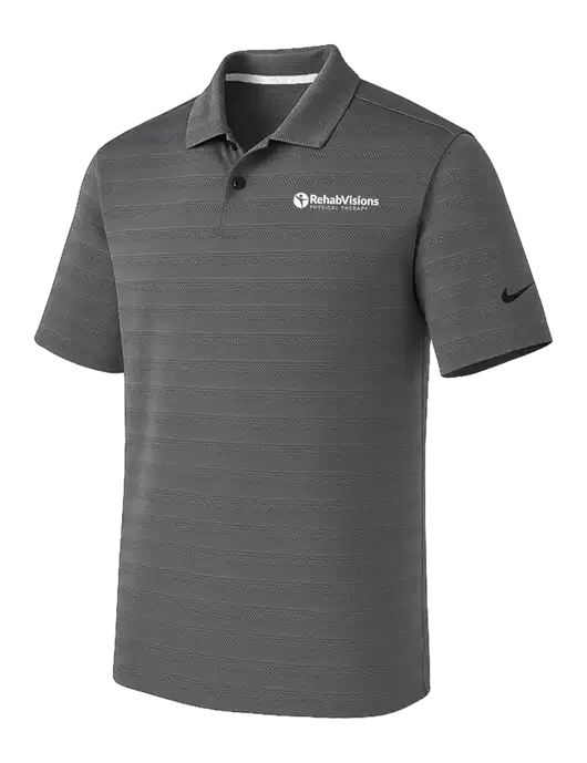 Nike Dark Medium Grey Dri-FIT Vapor Jacquard Polo w/RV Physical Therapy Logo