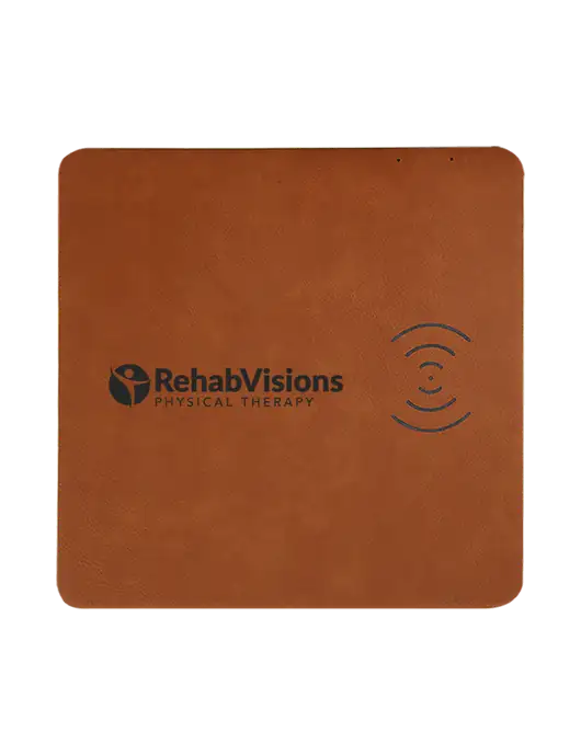 Rawhide Laserable Leatherette Phone Charging Mat w/RV Physical Therapy Logo