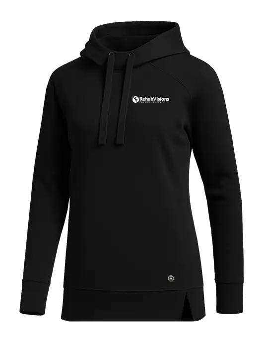 OGIO Black Womens Luuma Pullover Fleece Hoodie w/RV Physical Therapy Logo