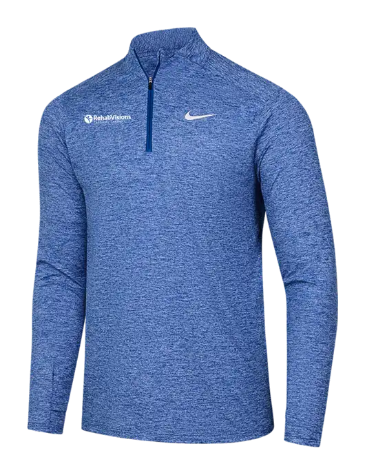Nike Royal Heather Dri-FIT Element 1/2-Zip Pullover w/RV Physical Therapy Logo