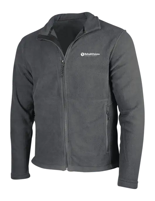 Dark Grey Fleece Jacket w/RV Physical Therapy Logo
