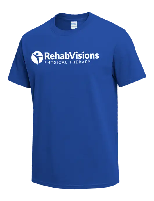 Dark Royal Heavyweight 6.1 oz T-Shirt w/RV Physical Therapy Logo