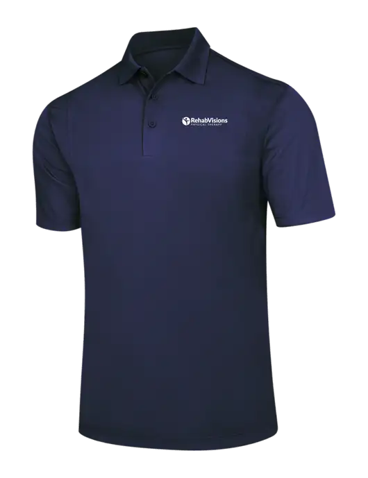 Navy Micropique Sport-Wick Polo w/RV Physical Therapy Logo