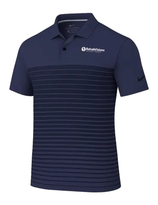 Nike Navy Dri-FIT Vapor Block Polo w/RV Physical Therapy Logo