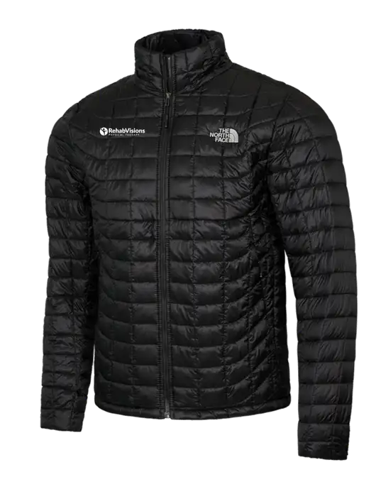 North Face Black ThermoBall Trekker Jacket w/RV Physical Therapy Logo