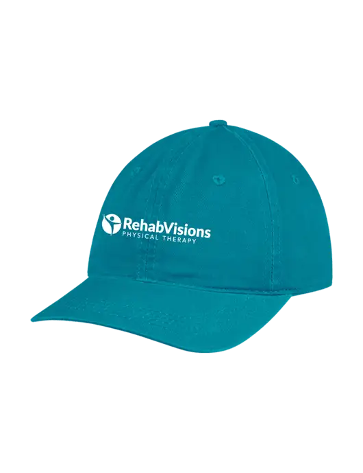 Garment Washed Unstructured Twill Sapphire Cap w/RV Physical Therapy Logo