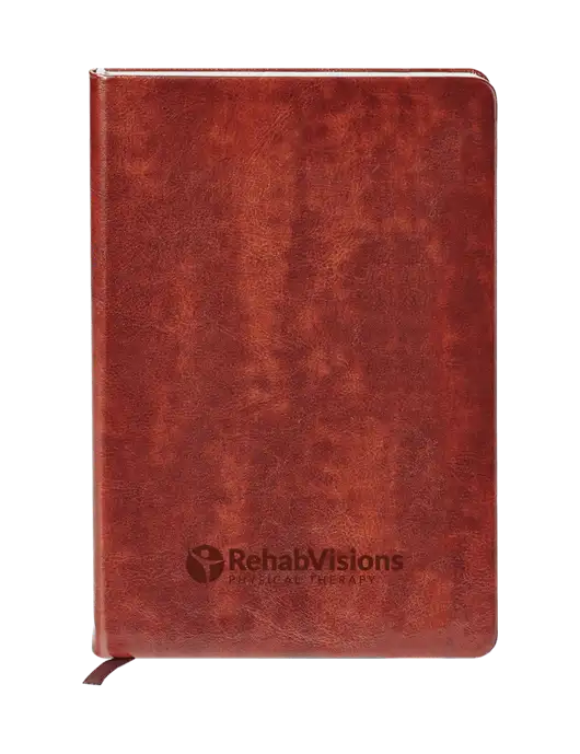 Fabrizio Brown Hard Cover 5.75 x 8.3 Journal w/RV Physical Therapy Logo