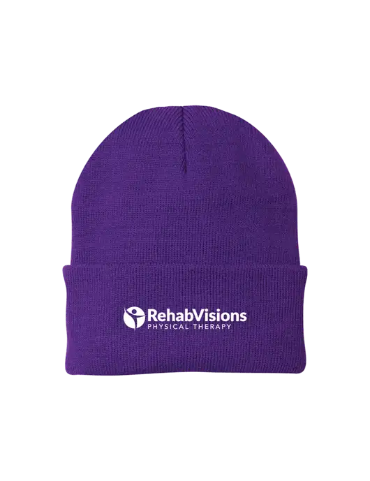 Purple Knit Cap w/RV Physical Therapy Logo