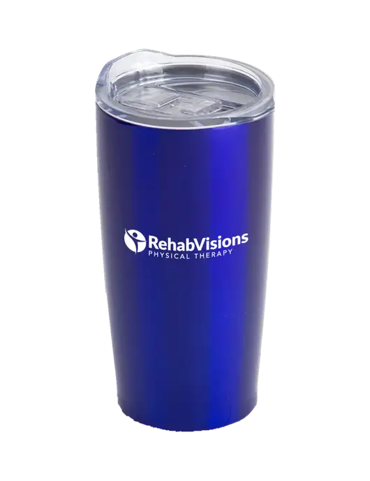 Society Blue 20 oz Insulated Tumbler w/RV Physical Therapy Logo