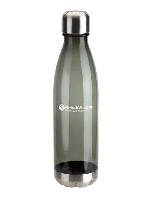 Bayside Tritan Smoke 25 oz Bottle with Stainless Base and Cap w/RV Physical Therapy Logo