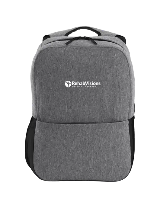 Access Square Laptop Graphite Heather/Black Backpack w/RV Physical Therapy Logo