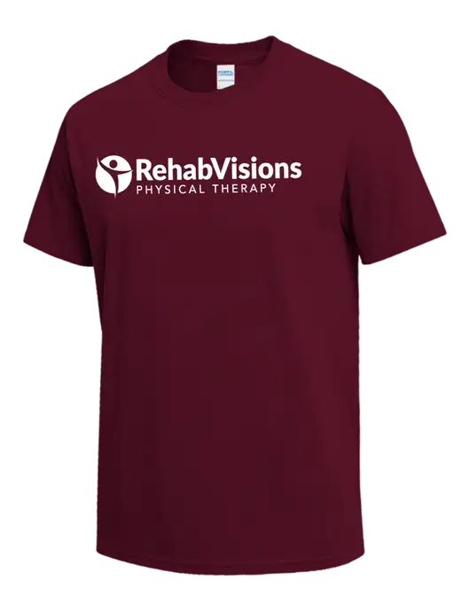 Cardinal Heavyweight 6.1 oz T-Shirt w/RV Physical Therapy Logo