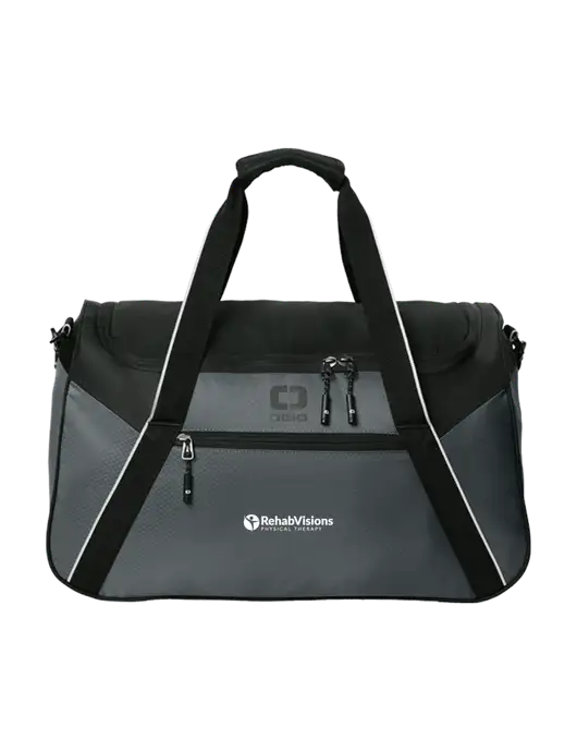 OGIO Dark Medium Grey/Black Inception Duffel w/RV Physical Therapy Logo
