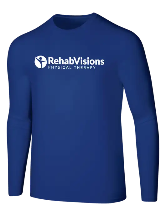 Seriously Soft Dark Royal Long Sleeve T-Shirt w/RV Physical Therapy Logo