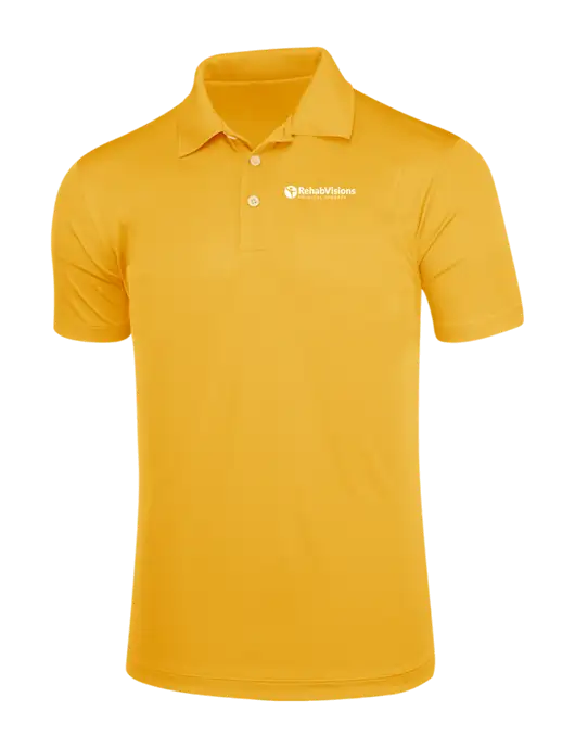 Yellow Gold Micropique Sport-Wick Polo
 w/RV Physical Therapy Logo