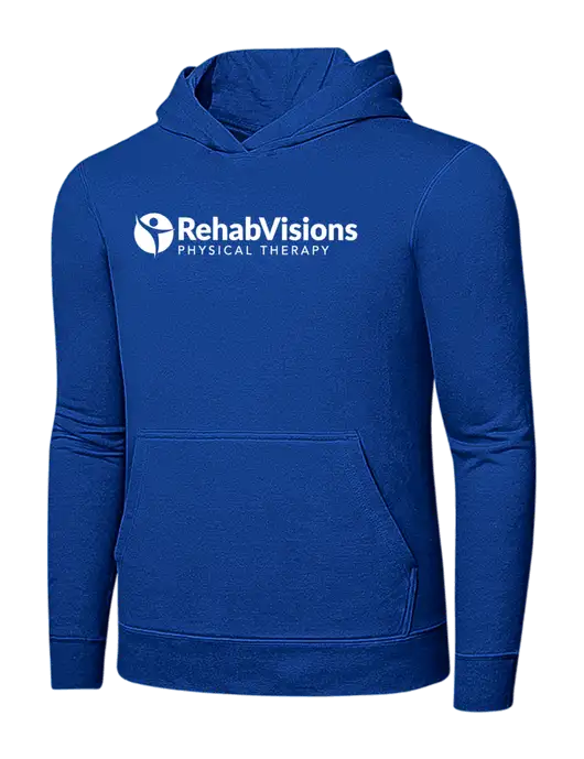 True Royal 7.8 oz Ring Spun Hooded Sweatshirt w/RV Physical Therapy Logo