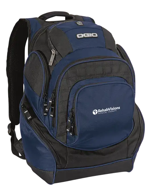 OGIO Navy Mastermind Pack w/RV Physical Therapy Logo