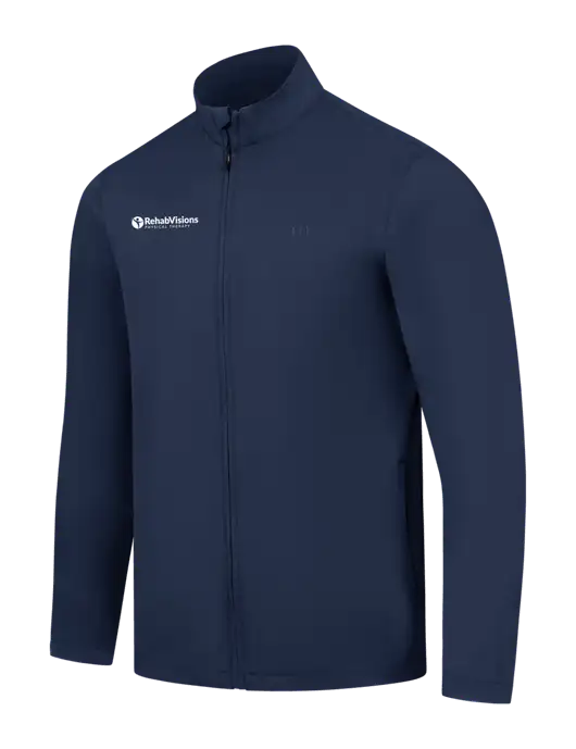 TravisMathew Navy Surfside Full-Zip Jacket w/RV Physical Therapy Logo