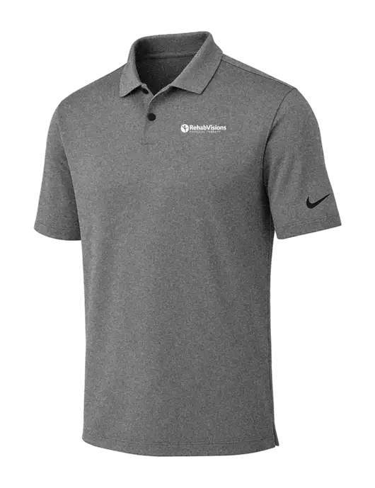 Nike Dark Grey Heather Dri-FIT Vapor Polo w/RV Physical Therapy Logo