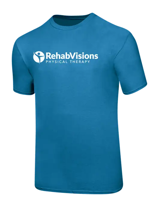 Ring Spun Sapphire 4.5 oz T-Shirt w/RV Physical Therapy Logo
