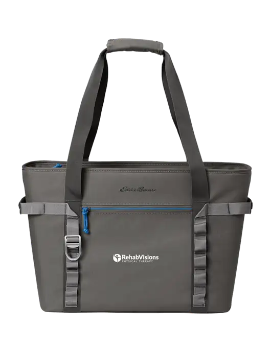 Eddie Bauer Dark Medium Grey/Royal Max Cool Tote Cooler  w/RV Physical Therapy Logo