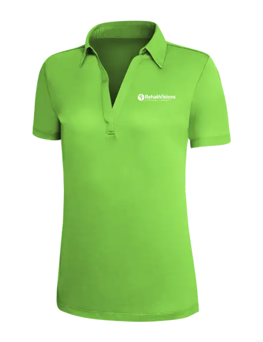 Light Kelly Green Silk Touch Womens Performance Polo w/RV Physical Therapy Logo