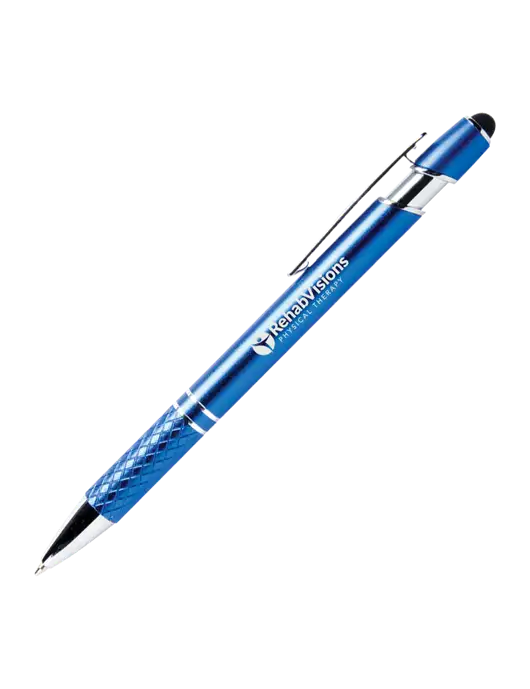 Valencia Blue Stylus Pen - Black Ink w/RV Physical Therapy Logo