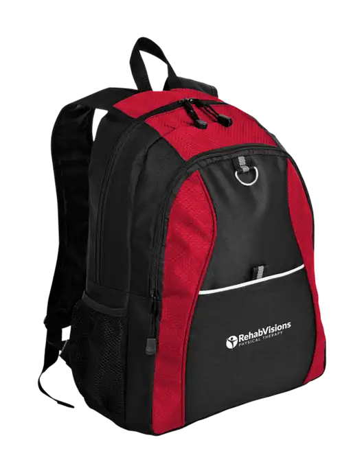Honeycomb Red/Black Backpack w/RV Physical Therapy Logo