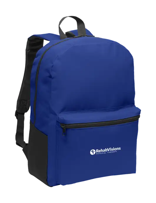 Casual Twilight Blue Lightweight Laptop Backpack w/RV Physical Therapy Logo