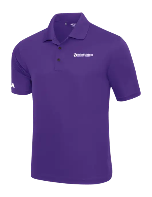 Adidas Purple Basic Sport Polo w/RV Physical Therapy Logo