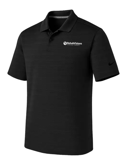 Nike Black Dri-FIT Vapor Jacquard Polo w/RV Physical Therapy Logo