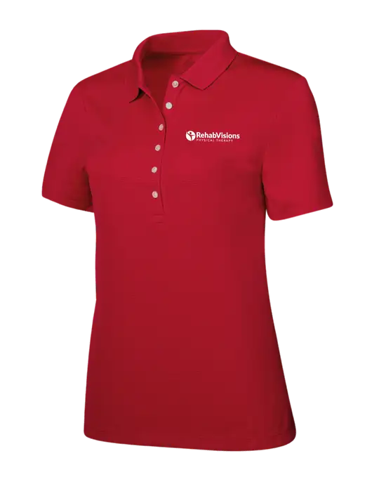 Callaway Womens Ottoman Red Polo w/RV Physical Therapy Logo