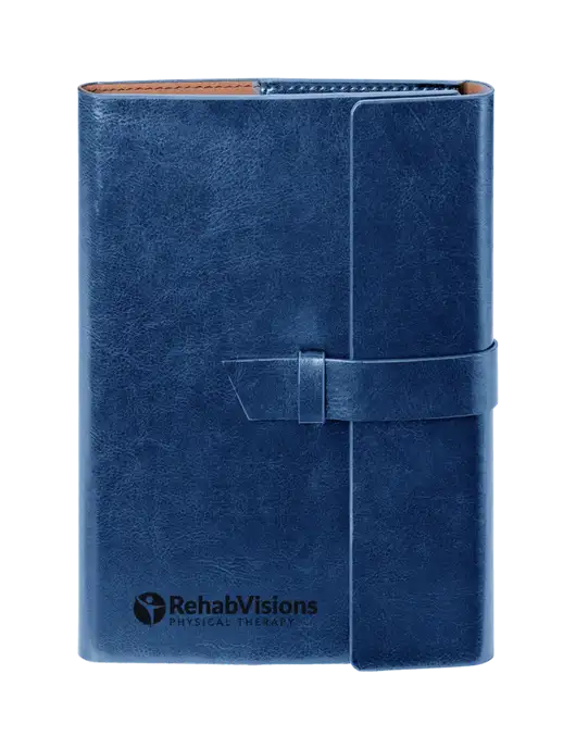 Fabrizio Blue 6.875 x 9.56 Portfolio w/RV Physical Therapy Logo