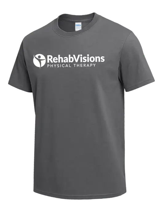 Medium Grey Heavyweight 6.1 oz T-Shirt w/RV Physical Therapy Logo