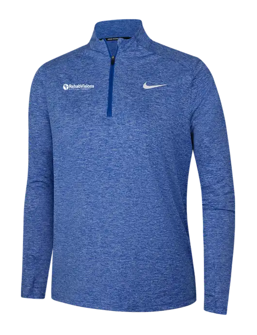 Nike Royal Heather Womens Dri-FIT Element 1/2-Zip Pullover w/RV Physical Therapy Logo