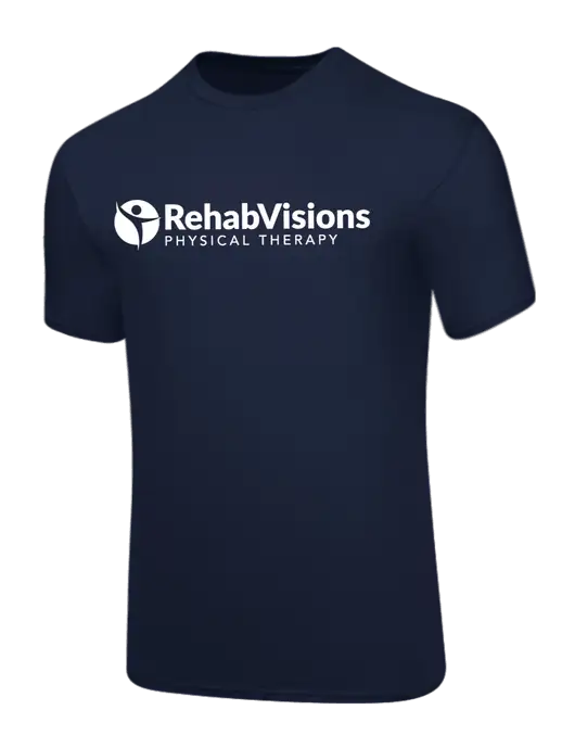 Core Blend Navy T-Shirt w/RV Physical Therapy Logo