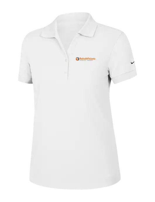 Nike Womens Dri-FIT Classic White Polo w/RV Physical Therapy Logo