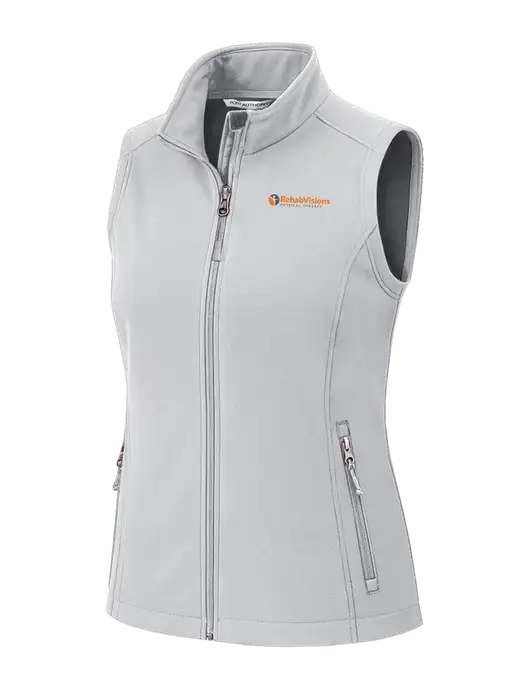 Marshmellow Womens Core Soft Shell Vest w/RV Physical Therapy Logo