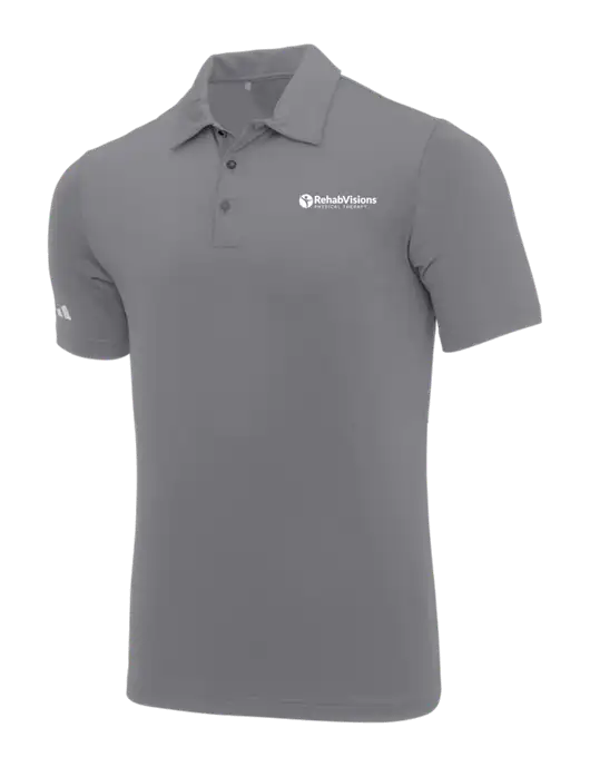 Adidas Medium Grey Ultimate Solid Polo w/RV Physical Therapy Logo