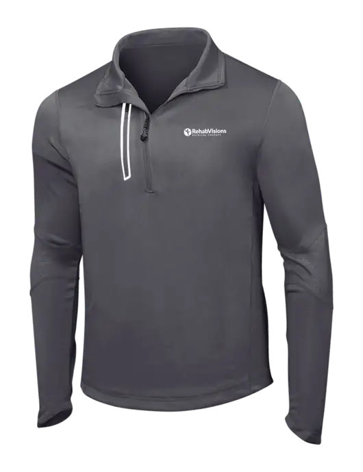 OGIO Gear Grey Endurance Fulcrum 1/4 Zip w/RV Physical Therapy Logo