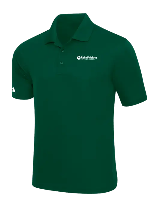 Adidas Dark Green Basic Sport Polo w/RV Physical Therapy Logo