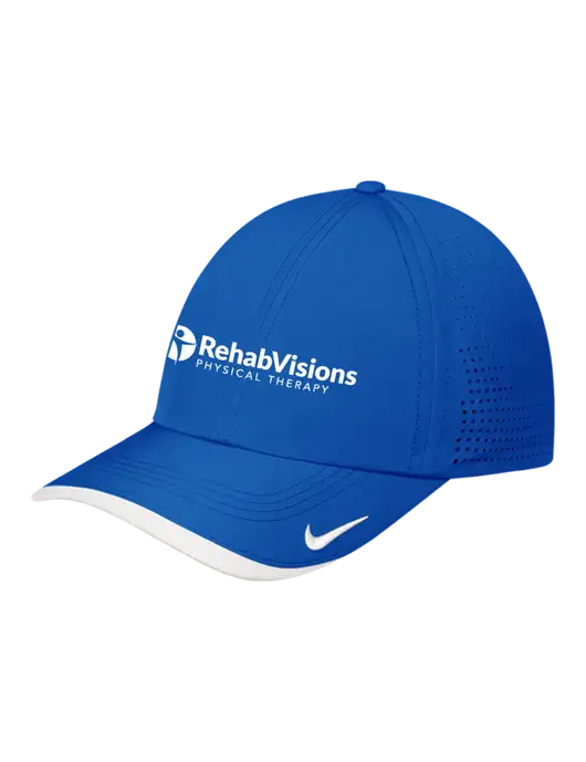 Nike Royal/White Dri-FIT Perforated Performance Cap w/RV Physical Therapy Logo