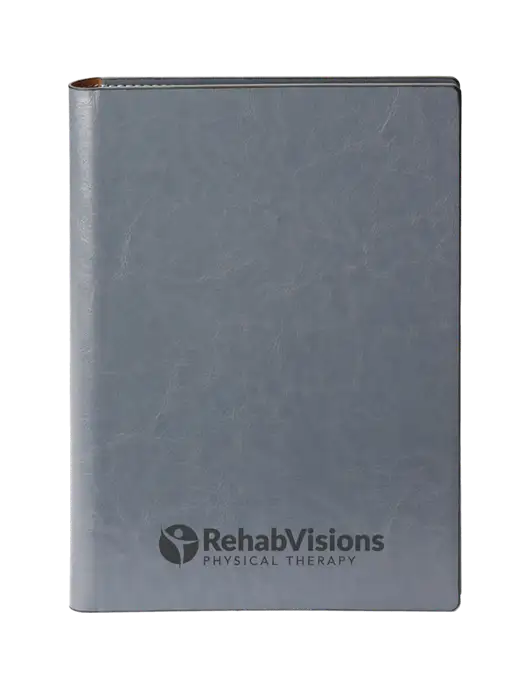 Fabrizio Grey 7 x 9.625 Padfolio & Notepad w/RV Physical Therapy Logo