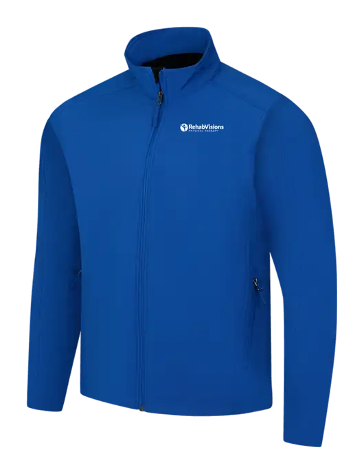 Dark Royal Core Soft Shell Jacket w/RV Physical Therapy Logo